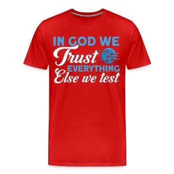 QA Ingenieur QA Tester Software Tester - Männer Premium Bio T-Shirt - Rot - Vorne - Damien (186cm)