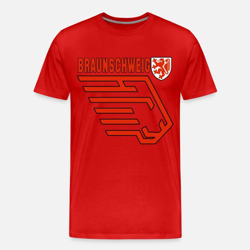 Braunschweig - Männer Premium Bio T-Shirt - Rot