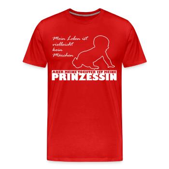 Meine Tochter ist meine - Männer Premium Bio T-Shirt - Rot - Vorne - Damien (186cm)