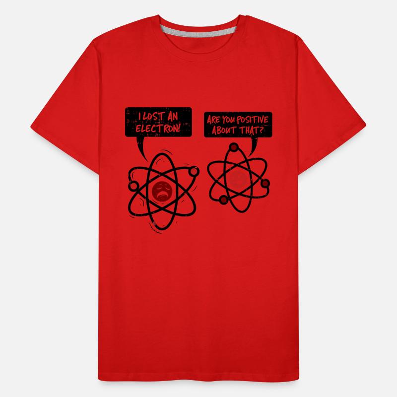 FUNNY ATOMIC WITZ | ELECTRON STUDENT NERD GEEK Men's Premium Organic T-Shirt