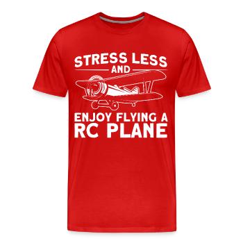 Model Airplane Airplane Model Flying Gift - Men's Premium Organic T-Shirt - red - Front - Damien (186cm)