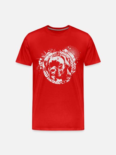 Boxer dog - Men's Premium Organic T-Shirt - red