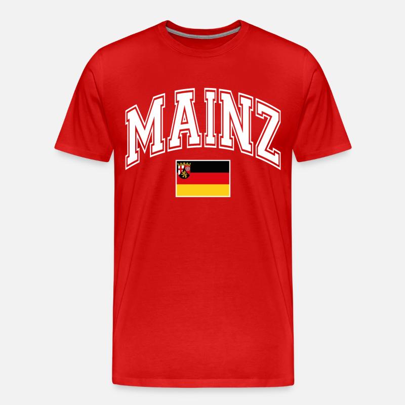 Mainz - Männer Premium Bio T-Shirt - Rot