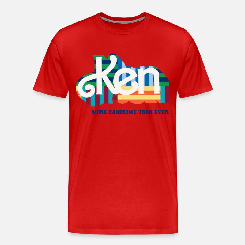 Ken Logo Design Mit Spruch - Männer Premium Bio T-Shirt - Rot