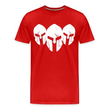 spartans neu - Männer Premium Bio T-Shirt - Rot - Vorne - Damien (186cm)