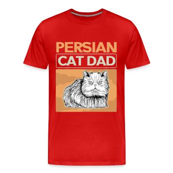 Perserkatze | Katzenpapa Katzenbesitzer Geschenk - Männer Premium Bio T-Shirt - Rot - Vorne - Damien (186cm)