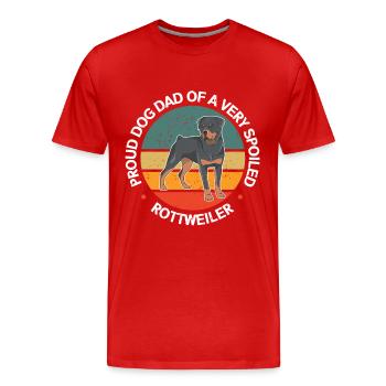 Rottweiler Dad Hundebesitzer Herrchen Geschenk - Männer Premium Bio T-Shirt - Rot - Vorne - Damien (186cm)