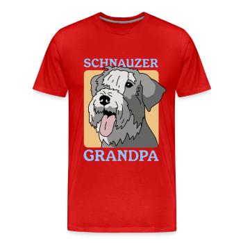 Schnauzer Grandpa Propriétaire De Chien Propriétaire Cadeau - T-shirt bio Premium Homme - rouge - Devant - Damien (186cm)