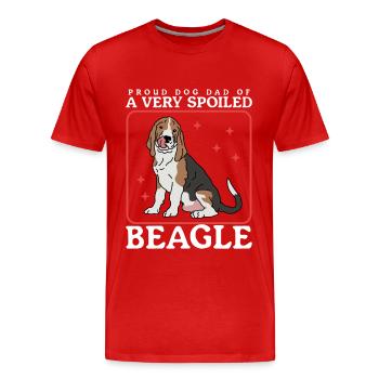 Beagle Dad Dog Owner Dog Lover Gift - Men's Premium Organic T-Shirt - red - Front - Damien (186cm)