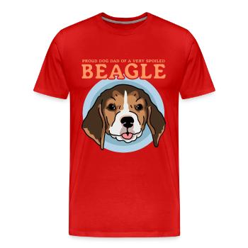Beagle Dad Dog Owner Dog Owner Gift - Men's Premium Organic T-Shirt - red - Front - Damien (186cm)