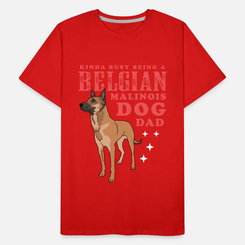 Belgian Malinois Dad Hundebesitzer Geschenk Männer Premium Bio T-Shirt