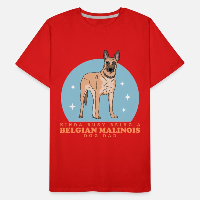Belgian Malinois Dad Hundebesitzer Hunde Geschenk Männer Premium Bio T-Shirt