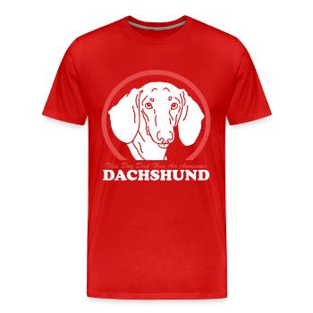 Dachshund Dad Hunde Dackel Hundepapa Geschenk - Männer Premium Bio T-Shirt - Rot - Vorne - Damien (186cm)