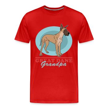 Great Dane | Dog Dog Owner Gift - Men's Premium Organic T-Shirt - red - Front - Damien (186cm)