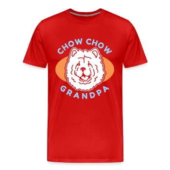 Chow Chow Grandpa | Dog Dog Owner Gift - Men's Premium Organic T-Shirt - red - Front - Damien (186cm)