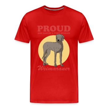 Weimaraner Dad Hunde Hundebesitzer Geschenk - Männer Premium Bio T-Shirt - Rot - Vorne - Damien (186cm)