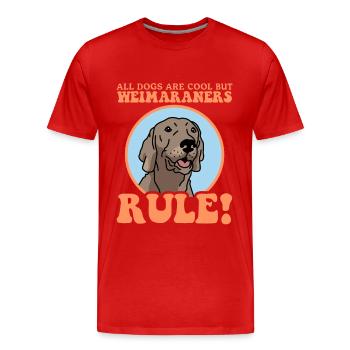 Weimaraner Hunde Hundebesitzer Geschenk - Männer Premium Bio T-Shirt - Rot - Vorne - Damien (186cm)