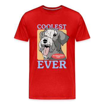 Schnauzer Dad | Dog Owner Owner Gift - Men's Premium Organic T-Shirt - red - Front - Damien (186cm)