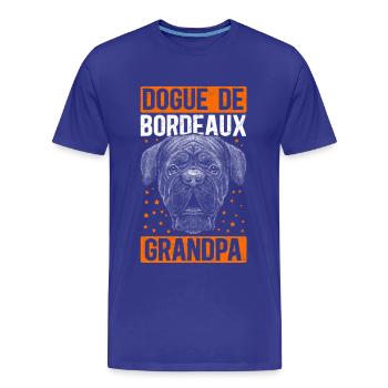 Bordeaux Dogge Grandpa | Bordeauxdogge Geschenk - Männer Premium Bio T-Shirt - Königsblau - Vorne - Damien (186cm)