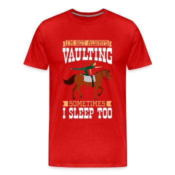 Vaulting Sports équestres Cadeau équestre - T-shirt bio Premium Homme - rouge - Devant - Damien (186cm)