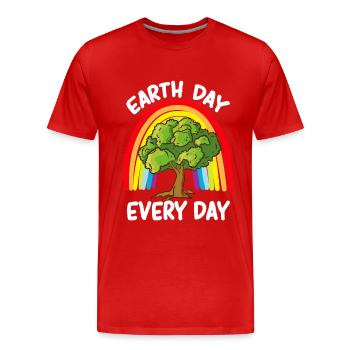 Earth Day Tag Erde Our Earth unsere Erde Planet - Men's Premium Organic T-Shirt - red - Front - Damien (186cm)