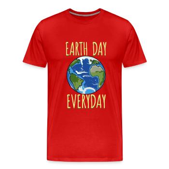 Earth Day Tag Erde Our Earth unsere Erde Planet - Men's Premium Organic T-Shirt - red - Front - Damien (186cm)