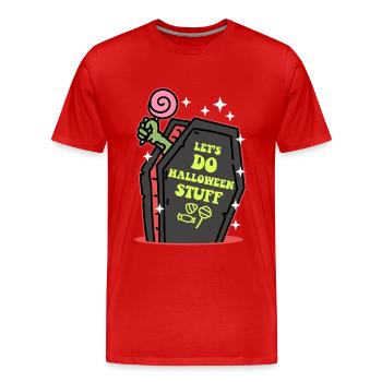 Halloween Party Ghost Costume Cadeau effrayant - T-shirt bio Premium Homme - rouge - Devant - Damien (186cm)