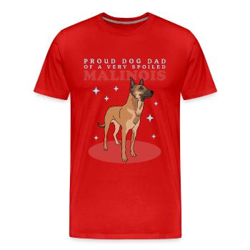 Belgischer Schäferhund Malinois Dad Geschenk - Männer Premium Bio T-Shirt - Rot - Vorne - Damien (186cm)