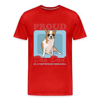 Chihuahua Dad | Hundebesitzer Hunde Geschenk - Männer Premium Bio T-Shirt - Rot - Vorne - Damien (186cm)