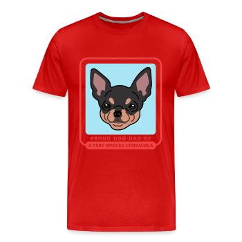 Chihuahua Dad Hunde Hundebesitzer Geschenk - Männer Premium Bio T-Shirt - Rot - Vorne - Damien (186cm)