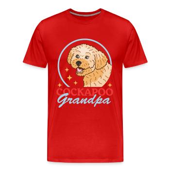 Cockapoo Grandpa Hunde Hundebesitzer Geschenk - Männer Premium Bio T-Shirt - Rot - Vorne - Damien (186cm)