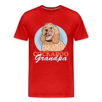 Cockapoo Grandpa Hundebesitzer Hunde Geschenk - Männer Premium Bio T-Shirt - Rot - Vorne - Damien (186cm)