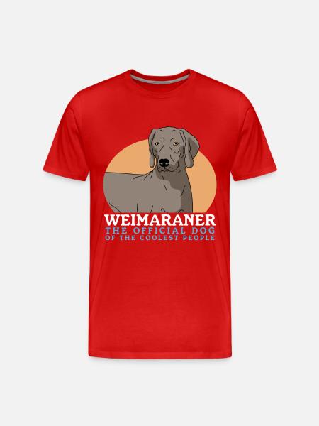 Weimaraner Dog Owner Dog Gift - Men's Premium Organic T-Shirt - red