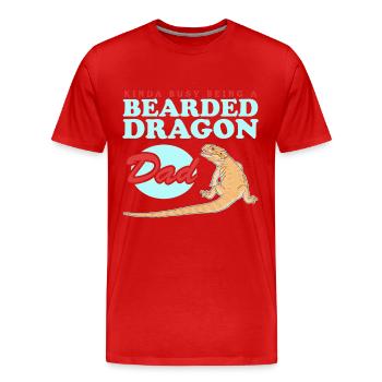 Bearded Dragon Dad | Bearded Dragon Reptiles Gift - Men's Premium Organic T-Shirt - red - Front - Damien (186cm)