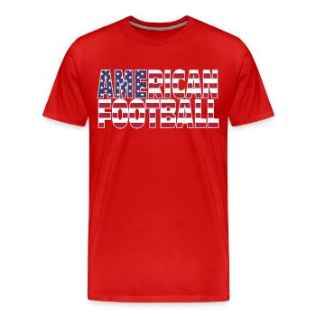 Football américain - T-shirt bio Premium Homme - rouge - Devant - Damien (186cm)