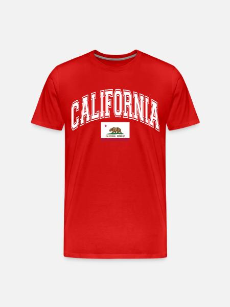 California - Men's Premium Organic T-Shirt - red