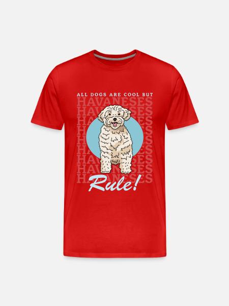 Havanese Dogs Dog Owner Gift - Men's Premium Organic T-Shirt - red