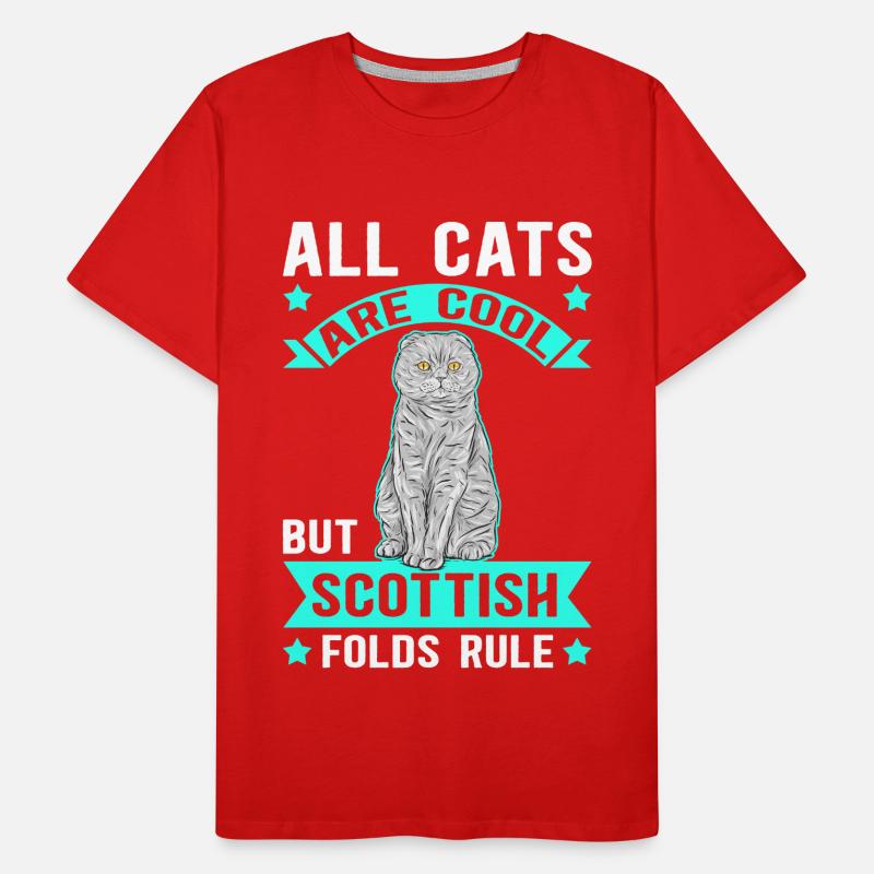 Scottish Folding Ear Cat Cats Gift Men's Premium Organic T-Shirt