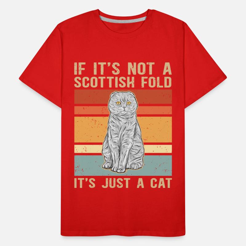 | écossaise pour chat à oreille pliante Cadeau Scottish Fold T-shirt bio Premium Homme