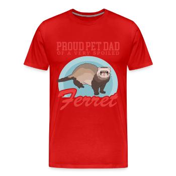 Frettchen Dad Frettchen Besitzer Ferret Geschenk - Männer Premium Bio T-Shirt - Rot - Vorne - Damien (186cm)
