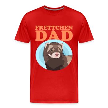 Ferret Dad Ferret Owner Ferret Gift - Men's Premium Organic T-Shirt - red - Front - Damien (186cm)