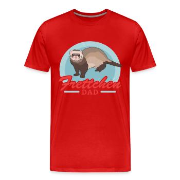 Frettchen Dad Frettchen Besitzer Geschenk - Männer Premium Bio T-Shirt - Rot - Vorne - Damien (186cm)