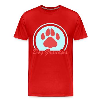 Chiens Grand-père Propriétaire De chien Cadeau - T-shirt bio Premium Homme - rouge - Devant - Damien (186cm)