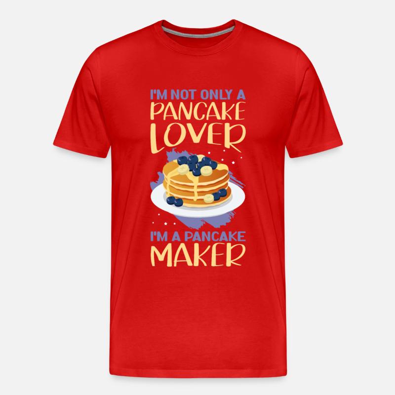 Pancakes Pancakes Pancake Cadeau - T-shirt bio Premium Homme - rouge