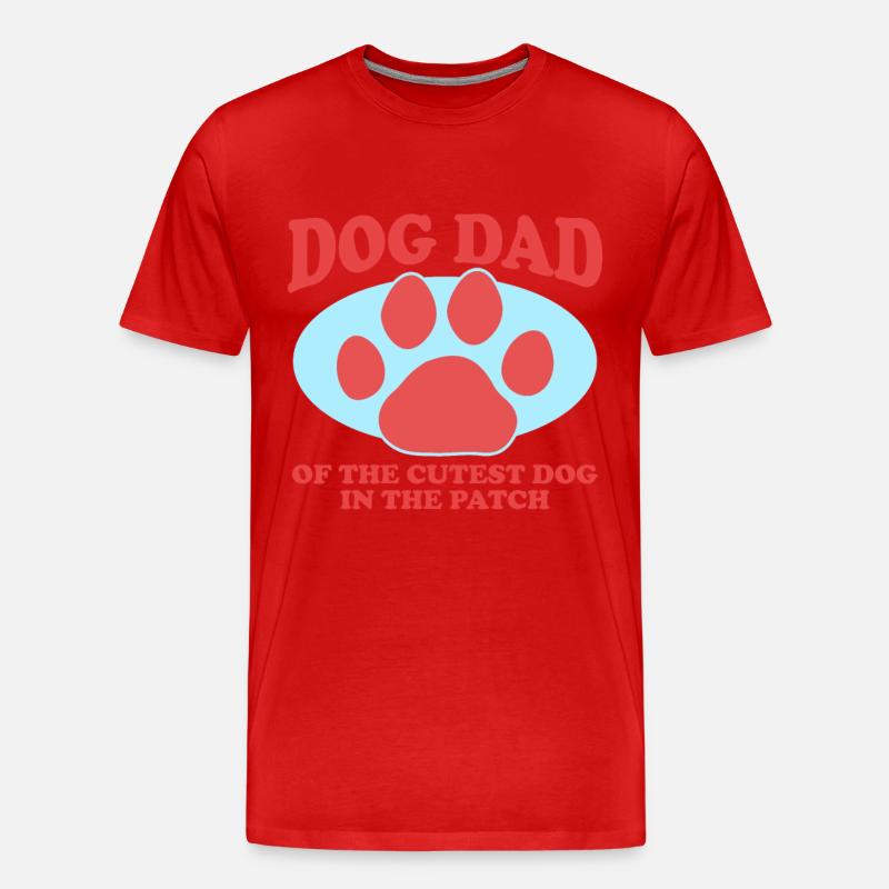 Hunde Dad | Herrchen Hundebesitzer Geschenk - Männer Premium Bio T-Shirt - undefined