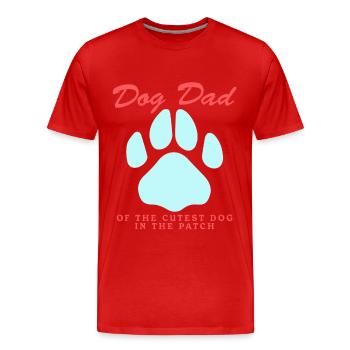 Dogs Dad Master Dog Owner Gift - Men's Premium Organic T-Shirt - red - Front - Damien (186cm)