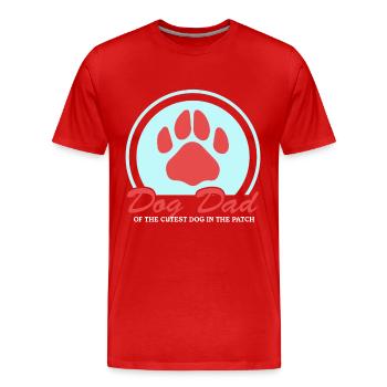 Dogs Dad Dog Owner Master Gift - Men's Premium Organic T-Shirt - red - Front - Damien (186cm)