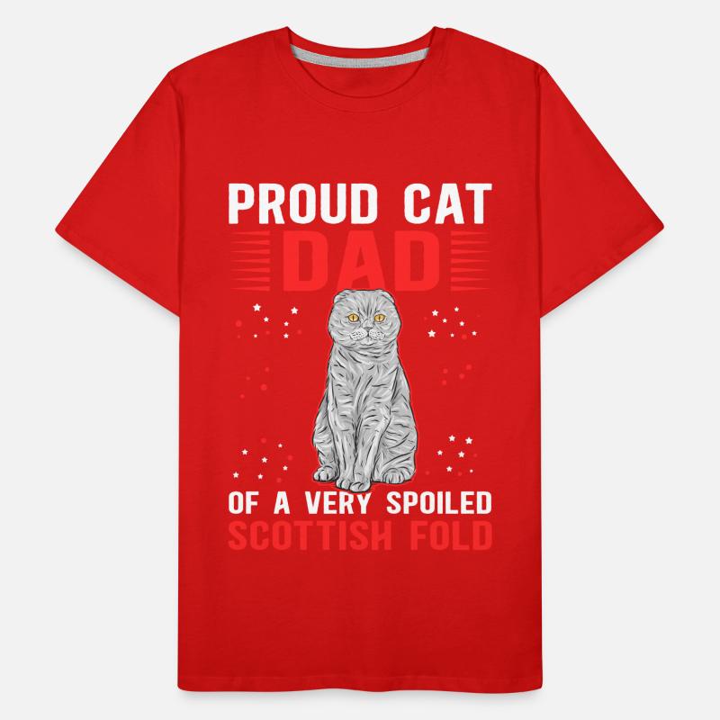 Scottish Fold-eared Cat Dad Cat Gift Men's Premium Organic T-Shirt