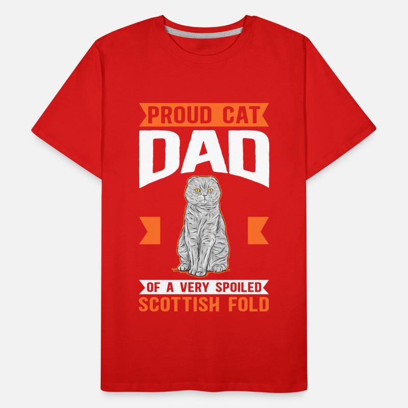 Scottish Fold-eared Cat Dad Cat Gift Men's Premium Organic T-Shirt