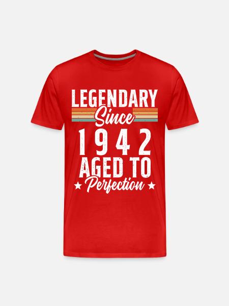 Legendary since 1942 - Men's Premium Organic T-Shirt - red